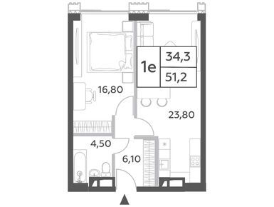 2-комнатная 51.20 кв.м, ЖК Will Towers (Вилл Тауэрс), 26 824 944 руб.