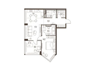 Планировки трехкомнатные в ЖК High Life (Хай Лайф)