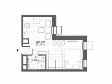 Студия 30.50 кв.м, МФК «Ситимикс Новокосино», 9 779 500 руб.