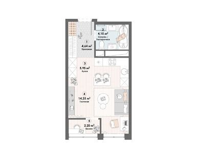 Планировки студии в ЖК «Триумф» (Пушкино)