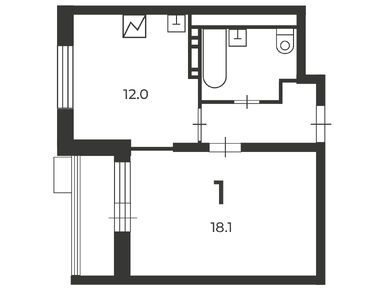 Планировки однокомнатные в Жилой дом «Пересветов пер., д. 9»