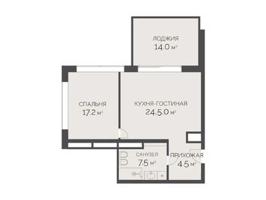 2-комнатная 79.30 кв.м, ЖК «Внуково Кантри Клаб», 35 387 000 руб.