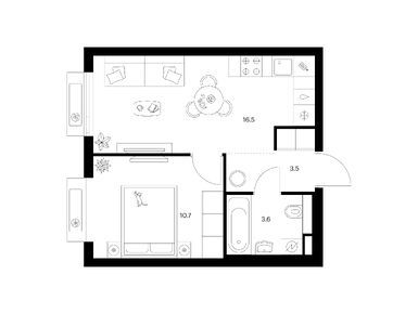 Планировки однокомнатные в Саларьево парк