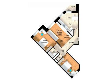 Планировки трехкомнатные в ЖК «Литейный»