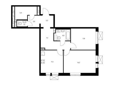 Планировки двухкомнатные в Жулебино парк