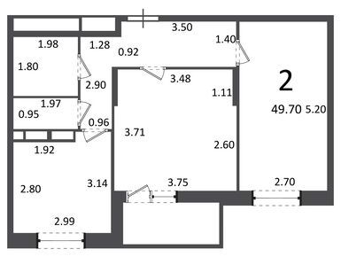 Студия 49.70 кв.м, Жилой дом «Генерала Пилипенко ул., д.1, к. 2», 8 245 230 руб.