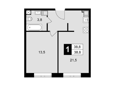 Планировки однокомнатные в ЖК «Восточный» (Звенигород)