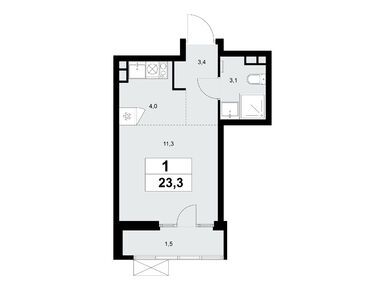 Студия 23.30 кв.м, ЖК «Деснаречье», 10 730 815 руб.