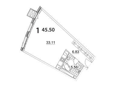 Планировки 1-к. апартаменты в Nakhimov (Нахимов)