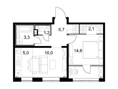 Планировки двухкомнатные в ЖК «1-й Химкинский» (Первый Химкинский)