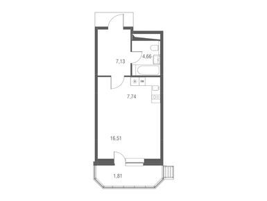 Студия 37.80 кв.м, ЖК «Одинбург», 8 490 000 руб.