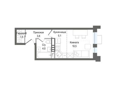 Студия 24.90 кв.м, ЖК «Киноквартал», 6 013 350 руб.
