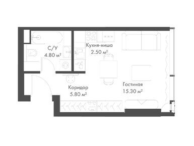 Планировки студии в ЖК SLAVA (Слава)