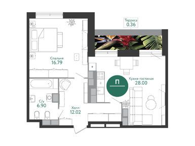 Планировки двухкомнатные в Russian Design District (Рашен Дизайн Дистрикт)