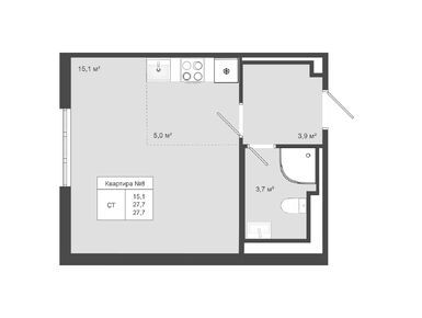 Студия 27.70 кв.м, ЖК «Яковлево», 6 837 468 руб.