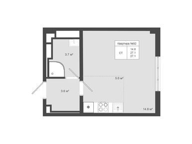 Студия 27.10 кв.м, ЖК «Яковлево», 6 820 528 руб.