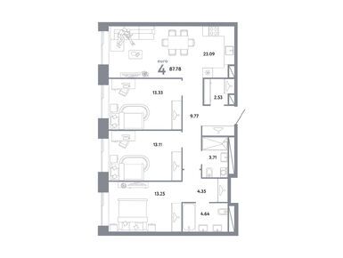Планировки четырехкомнатные в ЖК Republic (Репаблик)