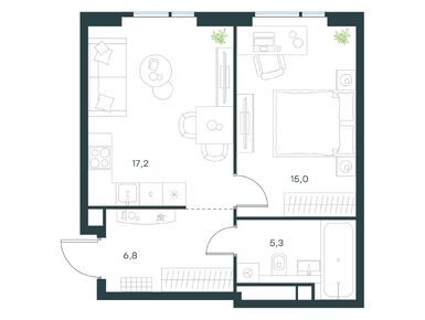 1-комнатная 44.30 кв.м, Level Войковская, 19 439 912 руб.