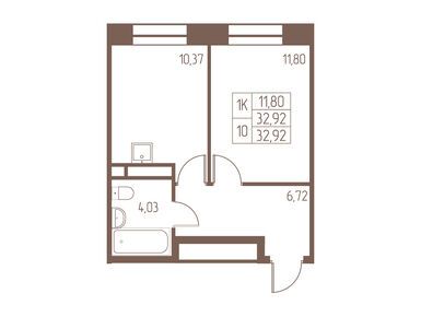 Планировки однокомнатные в ЖК «Западная Ивантеевка»
