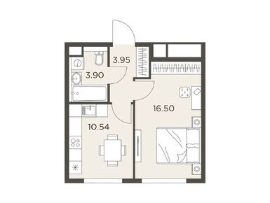 Планировки однокомнатные в ЖК «Одинград»
