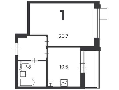 Планировки однокомнатные в Жилой дом «Дмитровское ш., д. 93, к. 3»