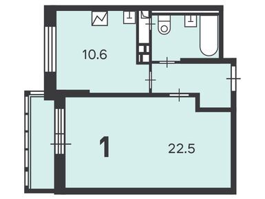 1-комнатная 42.00 кв.м, Жилой дом «Гостиничный пр-д, д. 10», 20 185 954 руб.