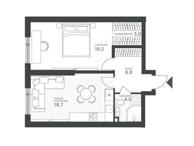 Планировки однокомнатные в Клубный квартал «Крылатская 33»