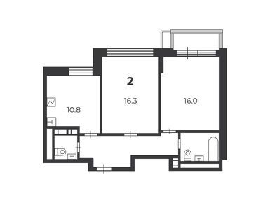 2-комнатная 58.40 кв.м, Жилой дом «Летчика Бабушкина ул., д. 29, к. 5», 24 665 455 руб.