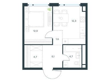 1-комнатная 40.40 кв.м, Level Нижегородская, 19 595 548 руб.