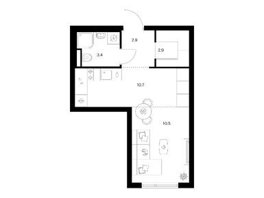 Студия 30.40 кв.м, Середневский лес, 9 585 120 руб.