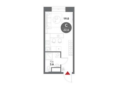 Планировки студии-апартаменты в Жилой комплекс Voxhall (Воксхолл)