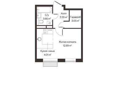 Студия 27.20 кв.м, ЖК «Квартал Румянцево», 13 141 603 руб.