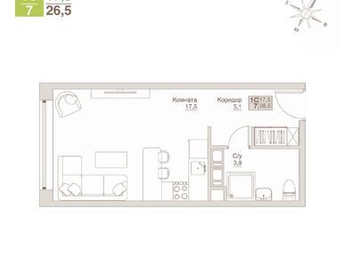 Планировки студии-апартаменты в «Влюберцы» (СЗ САС)