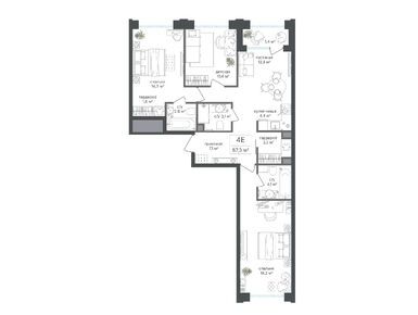 Планировки четырехкомнатные в ЖК «Михалковский»