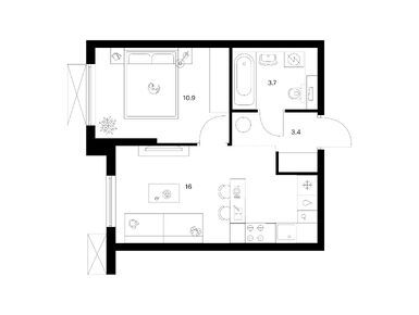 Планировки однокомнатные в Томилинский бульвар