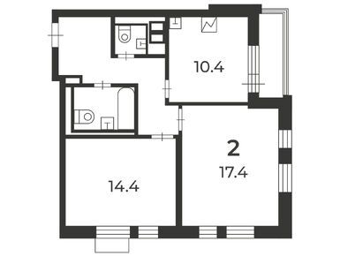 2-комнатная 57.30 кв.м, Жилой дом «Родниковая ул., д. 4А», 19 545 828 руб.