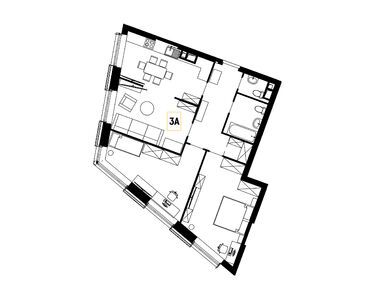 Планировки трехкомнатные в ЖК Wellton Towers (Велтон Тауэрс)