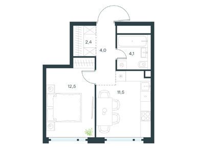 1-комнатная 34.50 кв.м, Level Нижегородская, 18 779 357 руб.
