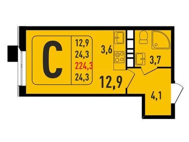 Планировки однокомнатные в ЖК «Фрунзенский»