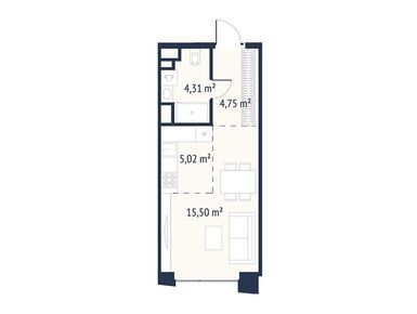 Студия 29.90 кв.м, ЖК «Первый Нагатинский», 20 388 155 руб.