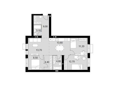 Планировки четырехкомнатные в ЖК «Апрелевка Клаб»