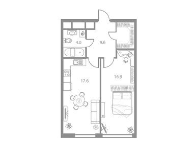 Планировки 2-к. апартаменты в «Вест Тауэр»