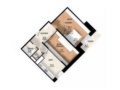 Планировки двухкомнатные в ЖК «Литейный»