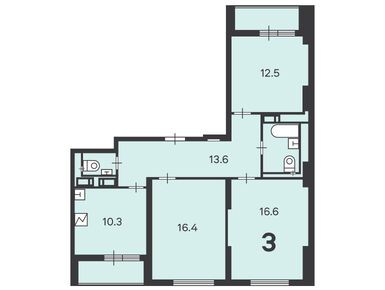 3-комнатная 75.00 кв.м, Жилой дом «Ставропольская ул., д. 23/1», 21 667 500 руб.