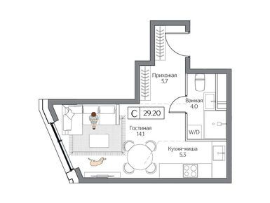 Студия 29.00 кв.м, ЖК Dream Riva (Дрим Рива), 18 561 512 руб.