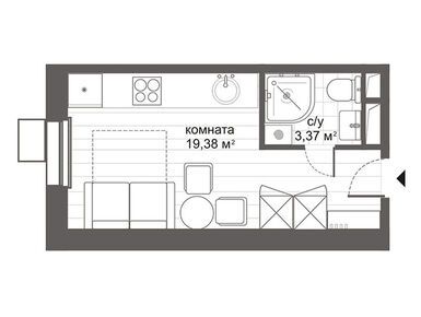Студия 22.70 кв.м, МФК «Ситимикс Новокосино», 7 109 700 руб.