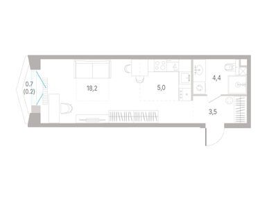1-комнатная 31.30 кв.м, ЖК «КОД Сокольники», 18 135 220 руб.