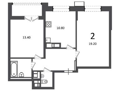 2-комнатная 57.50 кв.м, Жилой дом «Дмитровское ш., д. 55А», 25 455 192 руб.