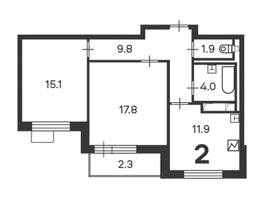 2-комнатная 60.50 кв.м, Жилой дом «Балаклавский пр-кт, д. 17», 30 698 831 руб.