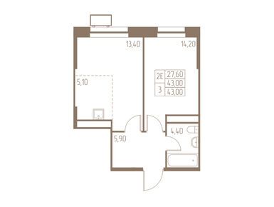 Планировки двухкомнатные в ЖК «Фабрикант»